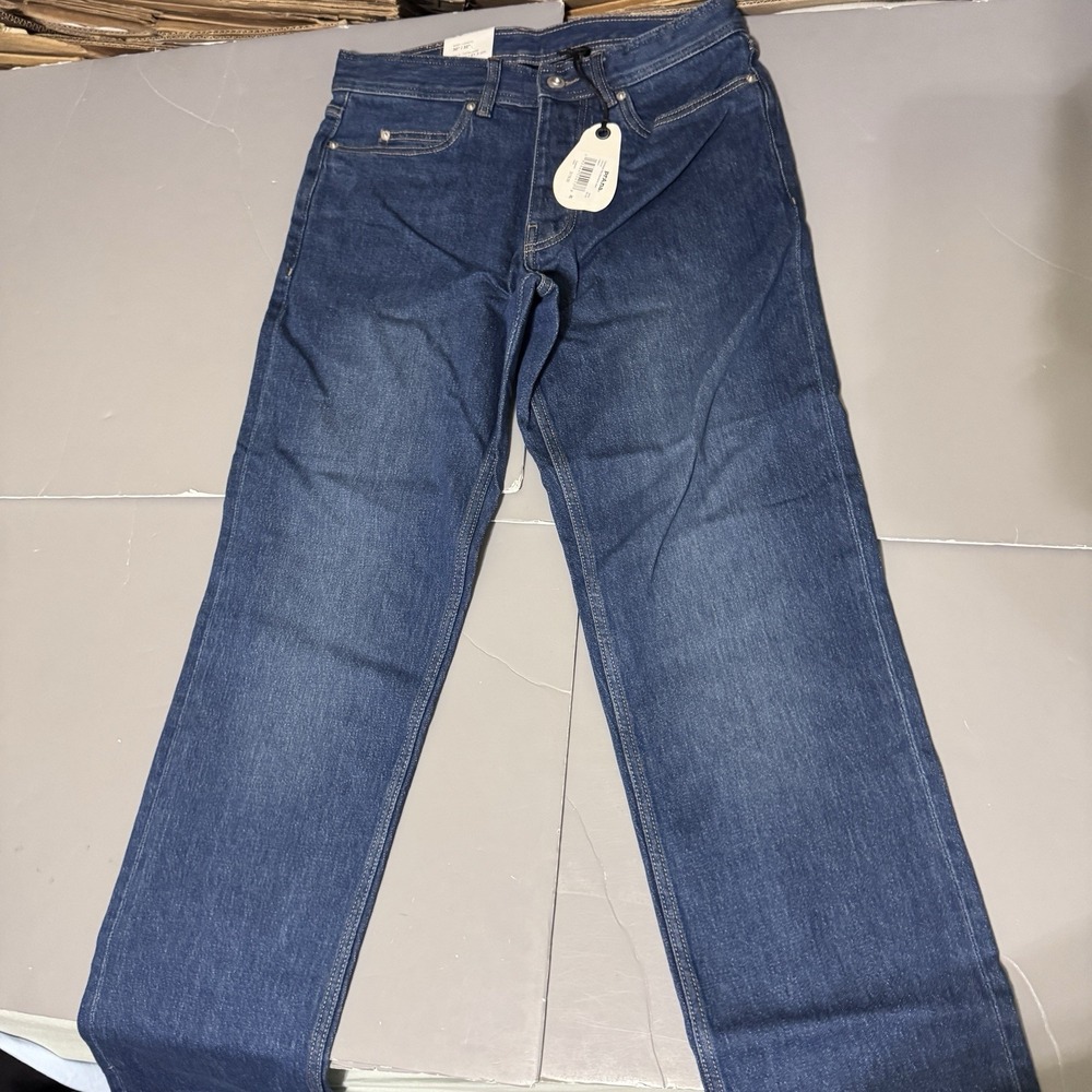 Prana Jeans Mens 30 30 30.5 Carlsbad 760 Denim Button Fly Lagoon Blue New
